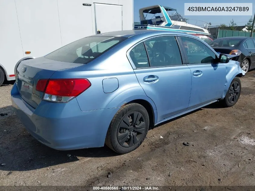 2010 Subaru Legacy 2.5I VIN: 4S3BMCA60A3247889 Lot: 40580565