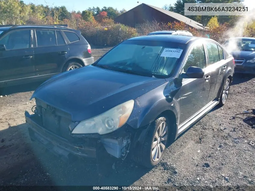 2010 Subaru Legacy 2.5I Limited VIN: 4S3BMBK66A3234251 Lot: 40583290