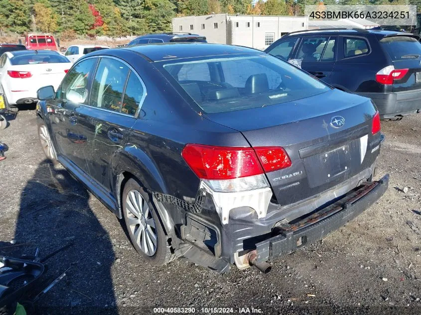 2010 Subaru Legacy 2.5I Limited VIN: 4S3BMBK66A3234251 Lot: 40583290