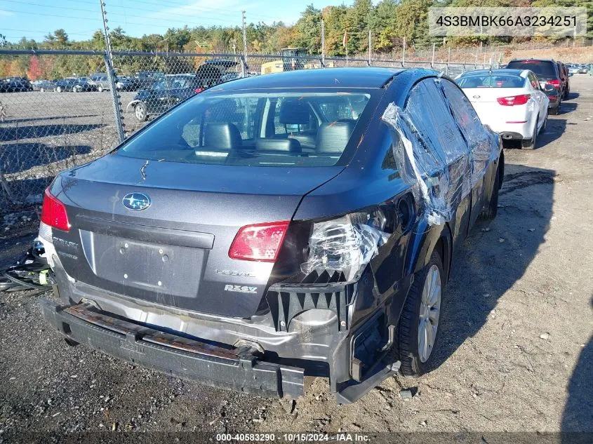 2010 Subaru Legacy 2.5I Limited VIN: 4S3BMBK66A3234251 Lot: 40583290