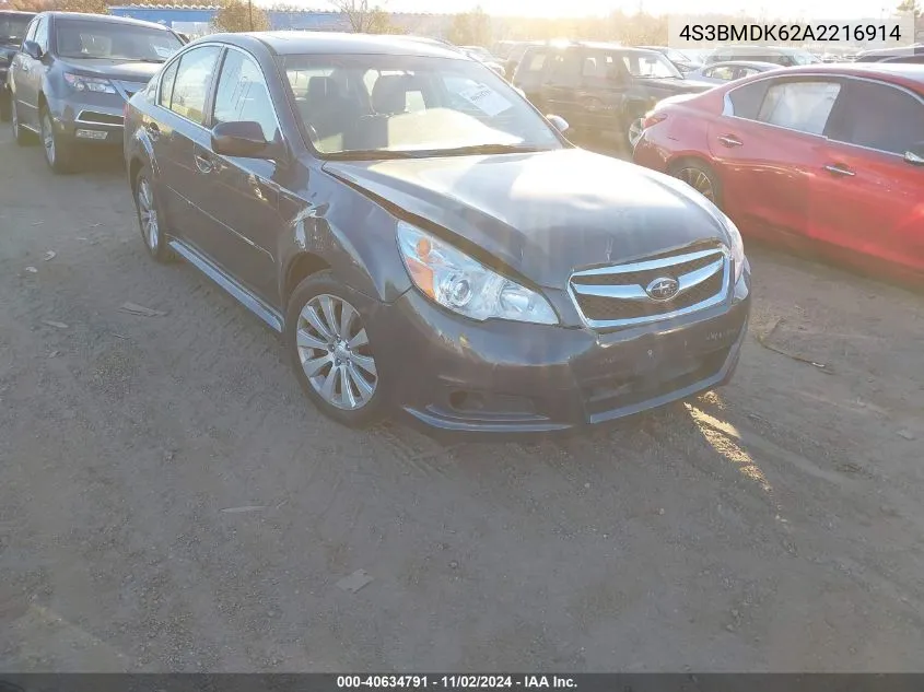 2010 Subaru Legacy 3.6R Limited VIN: 4S3BMDK62A2216914 Lot: 40634791