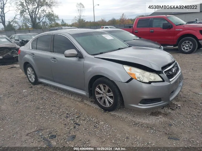 2010 Subaru Legacy 2.5I Premium VIN: 4S3BMBG6XA3240322 Lot: 40699994