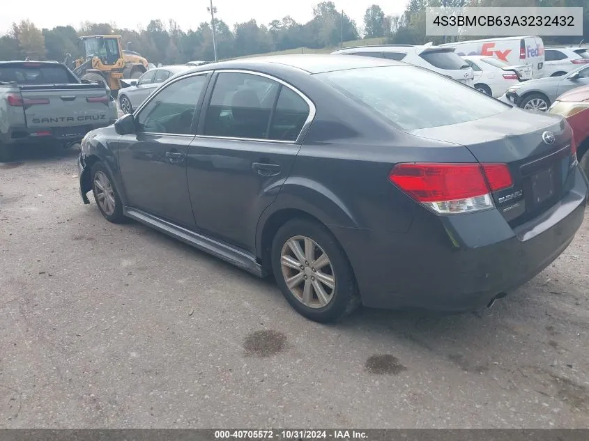 2010 Subaru Legacy 2.5I Premium VIN: 4S3BMCB63A3232432 Lot: 40705572