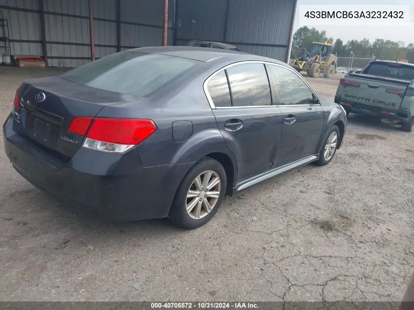 2010 Subaru Legacy 2.5I Premium VIN: 4S3BMCB63A3232432 Lot: 40705572