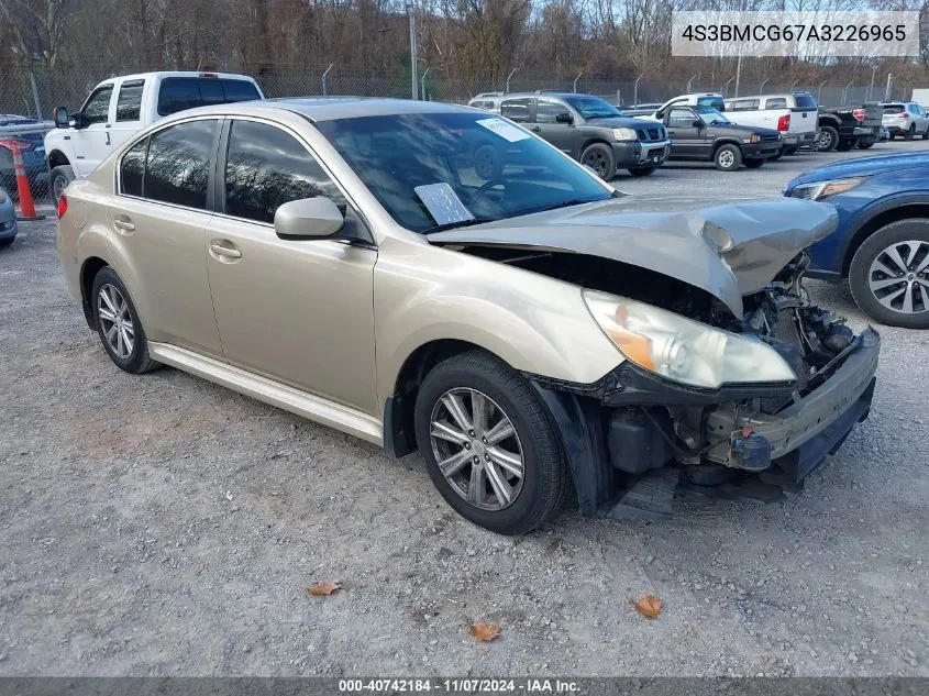 2010 Subaru Legacy 2.5I Premium VIN: 4S3BMCG67A3226965 Lot: 40742184