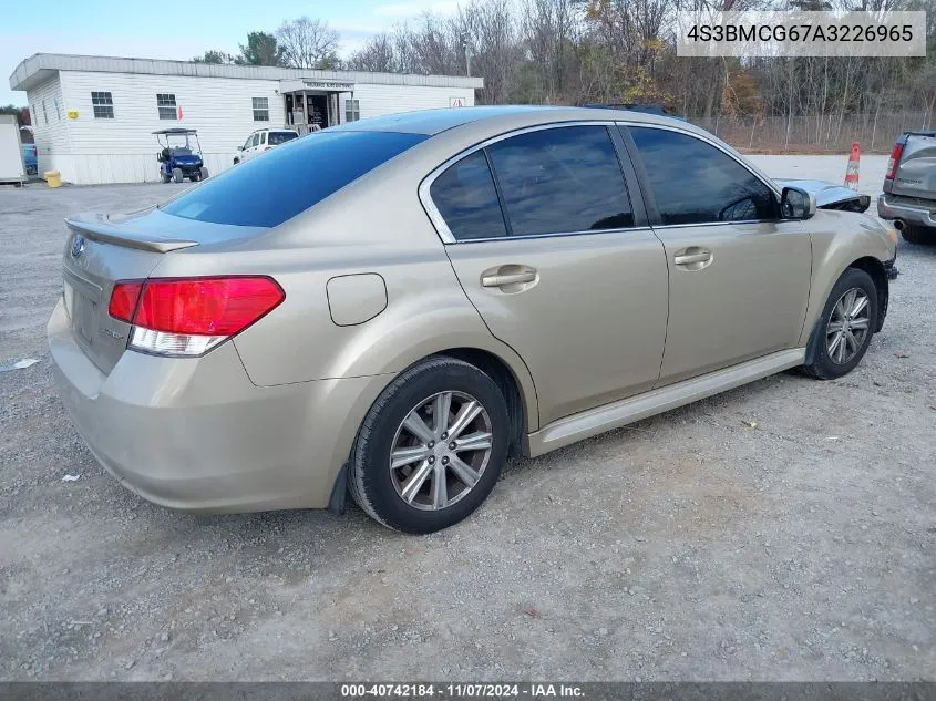 2010 Subaru Legacy 2.5I Premium VIN: 4S3BMCG67A3226965 Lot: 40742184