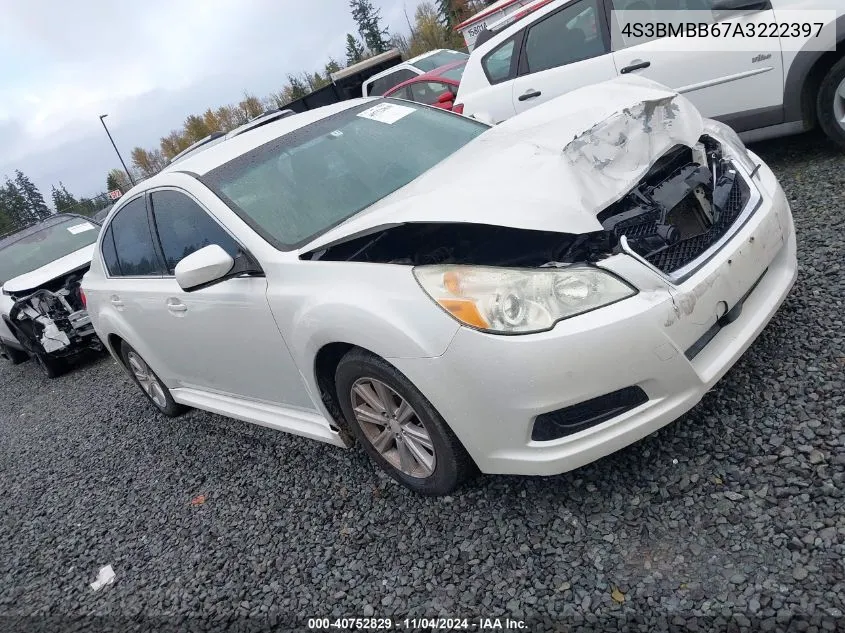 2010 Subaru Legacy 2.5I Premium VIN: 4S3BMBB67A3222397 Lot: 40752829