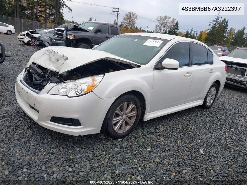 2010 Subaru Legacy 2.5I Premium VIN: 4S3BMBB67A3222397 Lot: 40752829