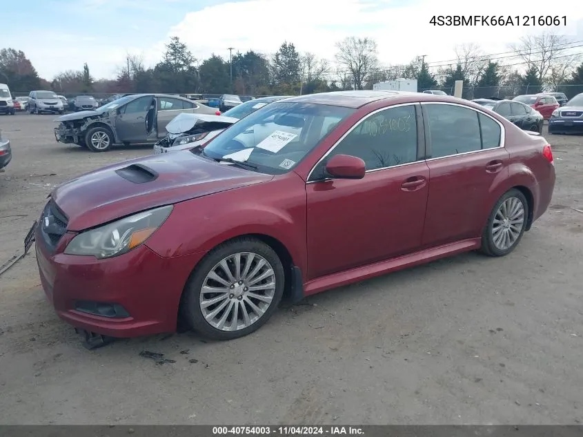 2010 Subaru Legacy 2.5Gt Limited VIN: 4S3BMFK66A1216061 Lot: 40754003