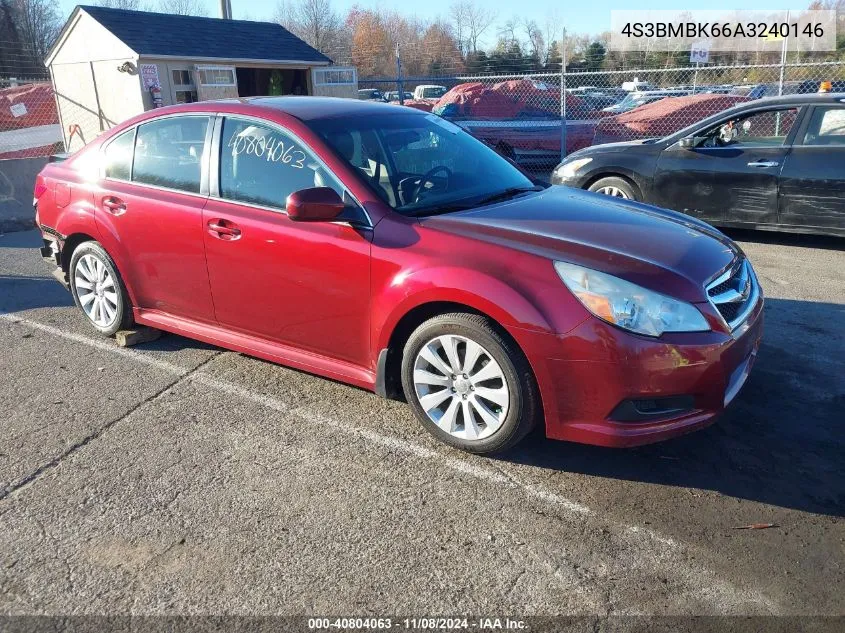 2010 Subaru Legacy 2.5I Limited VIN: 4S3BMBK66A3240146 Lot: 40804063