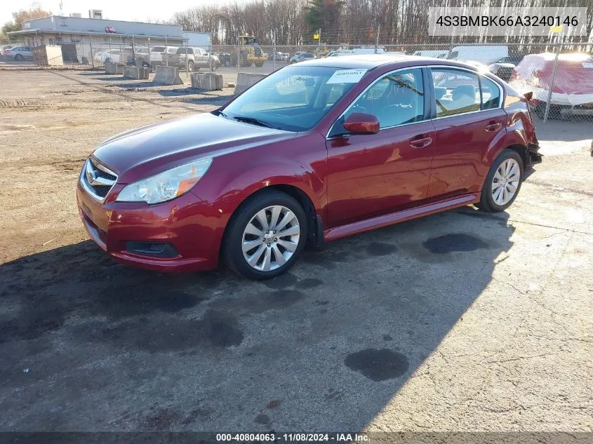 2010 Subaru Legacy 2.5I Limited VIN: 4S3BMBK66A3240146 Lot: 40804063