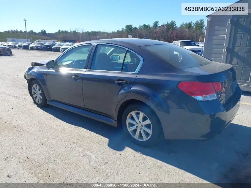 2010 Subaru Legacy 2.5I Premium VIN: 4S3BMBC62A3233838 Lot: 40806856