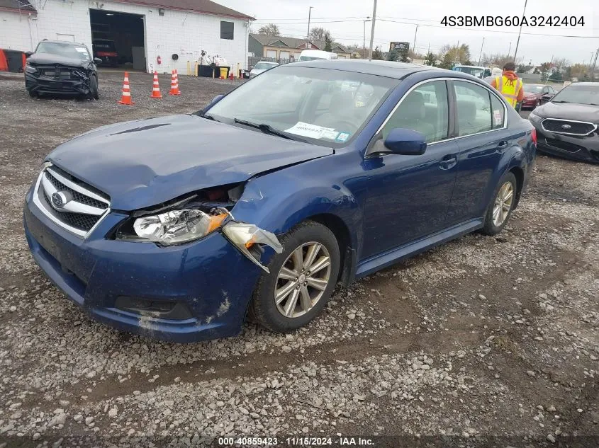 2010 Subaru Legacy 2.5I Premium VIN: 4S3BMBG60A3242404 Lot: 40859423