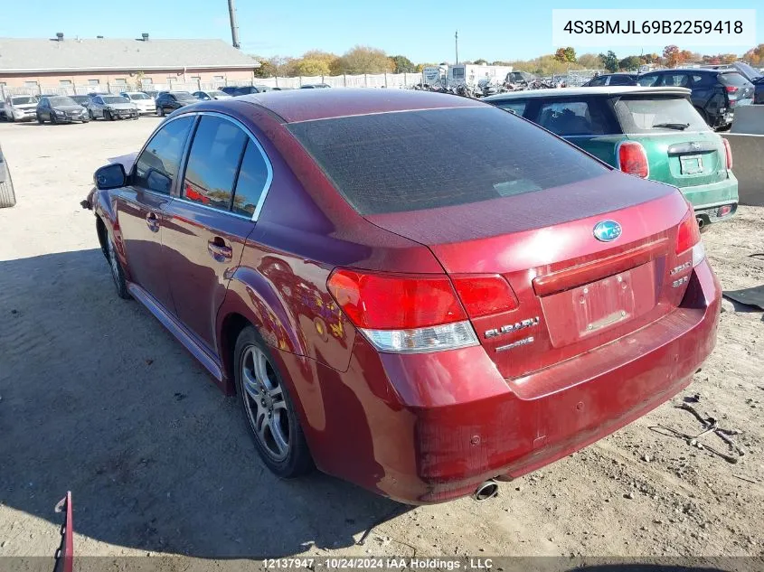 2011 Subaru Legacy VIN: 4S3BMJL69B2259418 Lot: 12137947