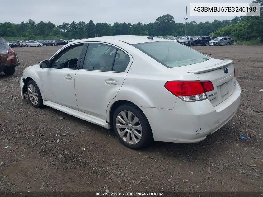 2011 Subaru Legacy 2.5I Limited VIN: 4S3BMBJ67B3246198 Lot: 39822281