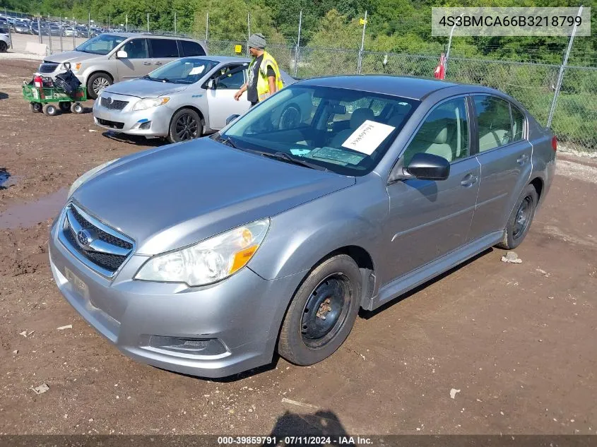 2011 Subaru Legacy 2.5I VIN: 4S3BMCA66B3218799 Lot: 39859791