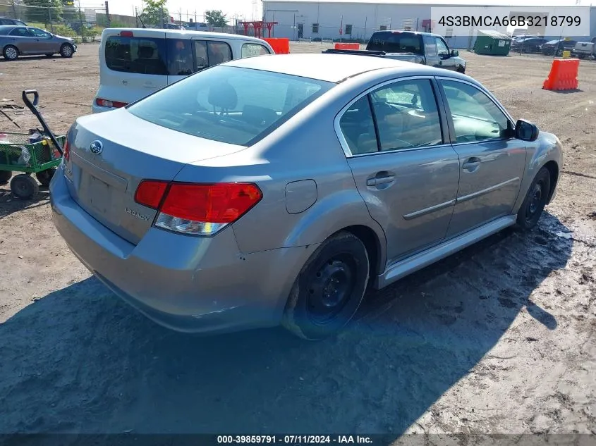 2011 Subaru Legacy 2.5I VIN: 4S3BMCA66B3218799 Lot: 39859791