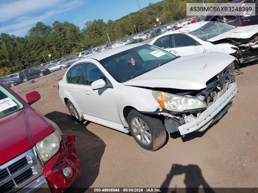 2011 Subaru Legacy 2.5I Premium VIN: 4S3BMCB6XB3248399 Lot: 40015541