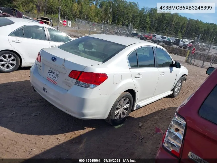 2011 Subaru Legacy 2.5I Premium VIN: 4S3BMCB6XB3248399 Lot: 40015541