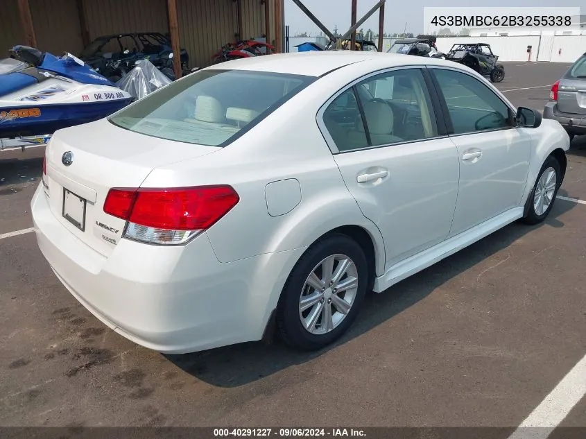 2011 Subaru Legacy 2.5I Premium VIN: 4S3BMBC62B3255338 Lot: 40291227