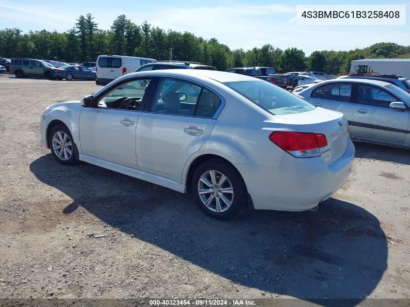 4S3BMBC61B3258408 2011 Subaru Legacy 2.5I Premium