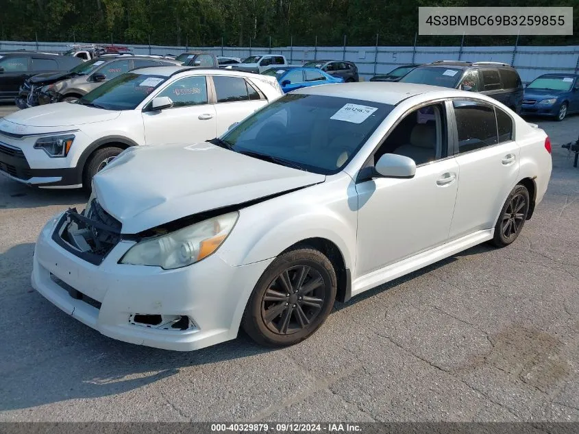 4S3BMBC69B3259855 2011 Subaru Legacy 2.5I Premium