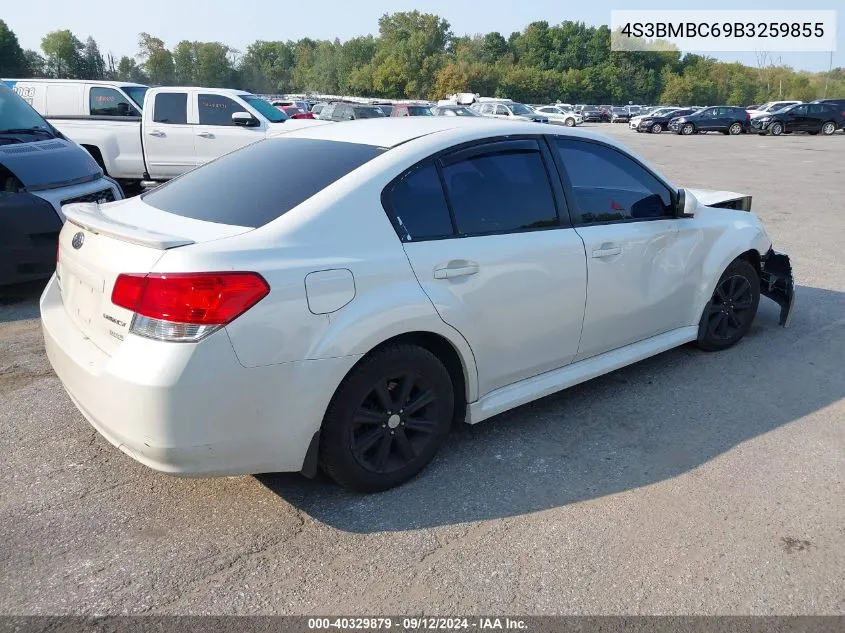 4S3BMBC69B3259855 2011 Subaru Legacy 2.5I Premium