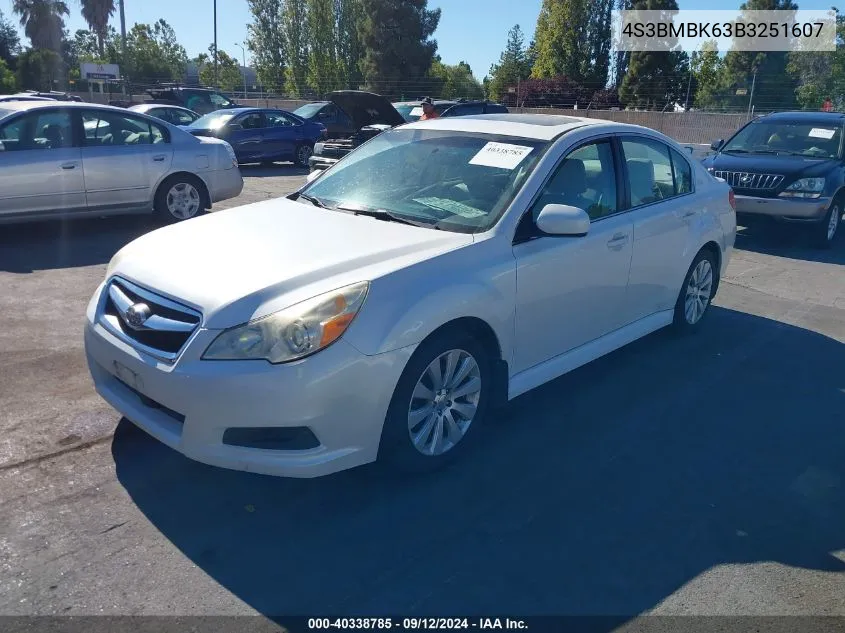 2011 Subaru Legacy 2.5I Limited VIN: 4S3BMBK63B3251607 Lot: 40338785