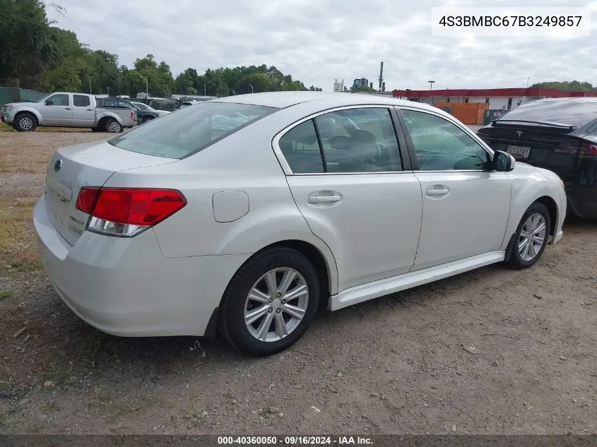 4S3BMBC67B3249857 2011 Subaru Legacy 2.5I Premium