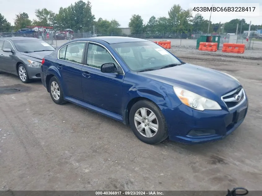 2011 Subaru Legacy 2.5I Premium VIN: 4S3BMBC66B3228417 Lot: 40366917