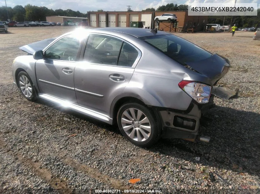 2011 Subaru Legacy 3.6R Limited VIN: 4S3BMEK6XB2242040 Lot: 40382771