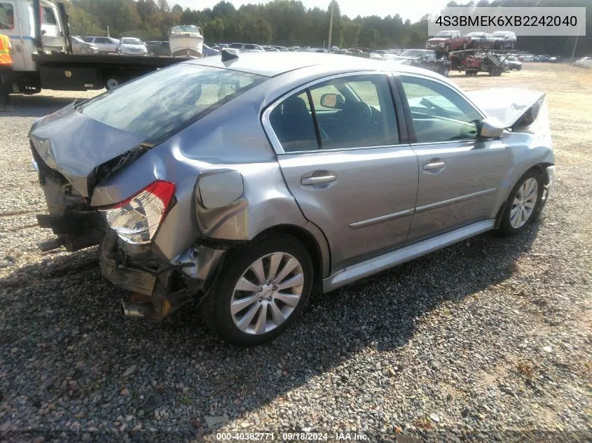 2011 Subaru Legacy 3.6R Limited VIN: 4S3BMEK6XB2242040 Lot: 40382771