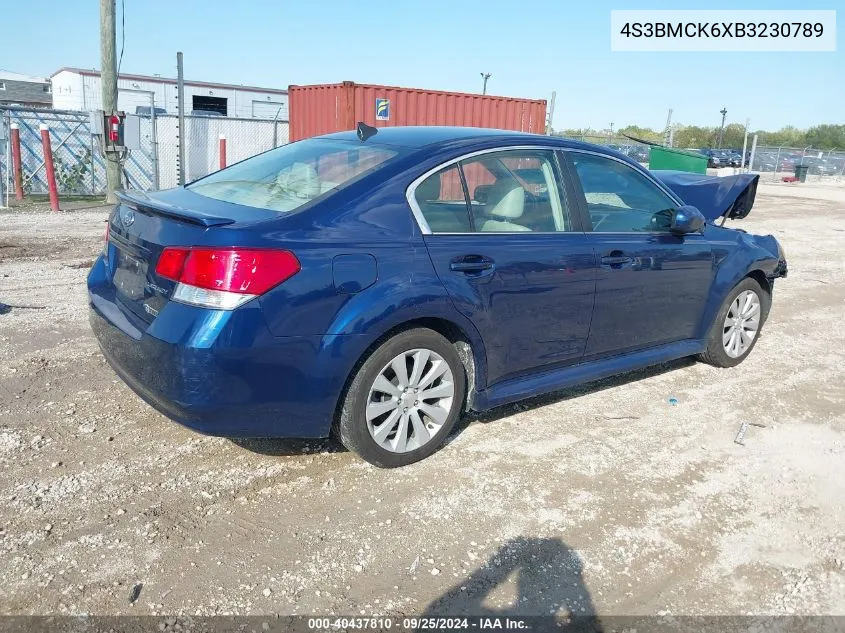 2011 Subaru Legacy 2.5I Limited VIN: 4S3BMCK6XB3230789 Lot: 40437810