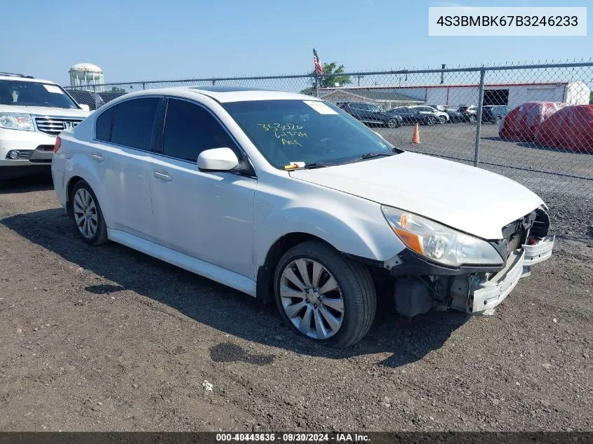 2011 Subaru Legacy 2.5I Limited VIN: 4S3BMBK67B3246233 Lot: 40443635