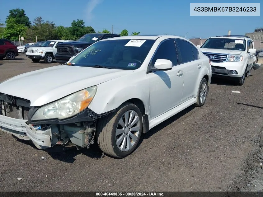 2011 Subaru Legacy 2.5I Limited VIN: 4S3BMBK67B3246233 Lot: 40443635