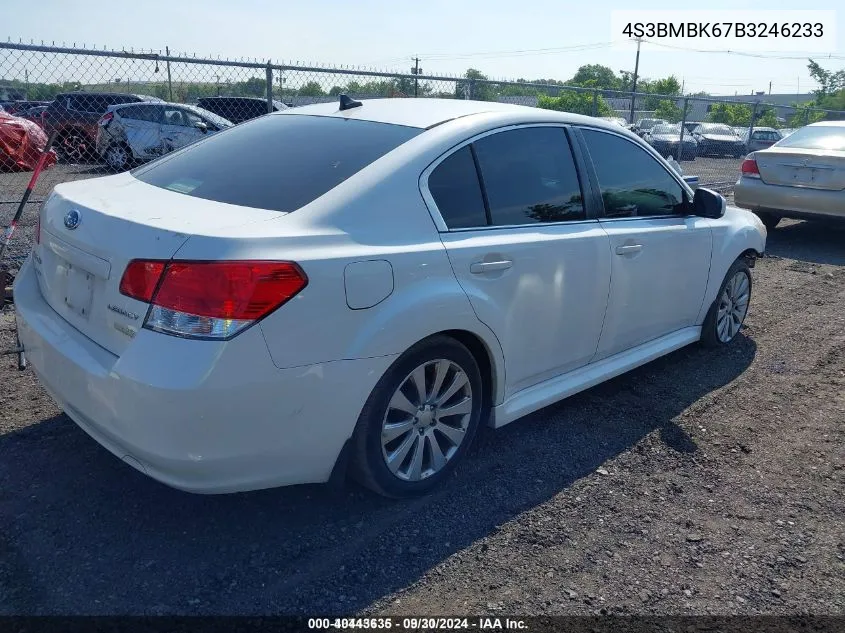 2011 Subaru Legacy 2.5I Limited VIN: 4S3BMBK67B3246233 Lot: 40443635