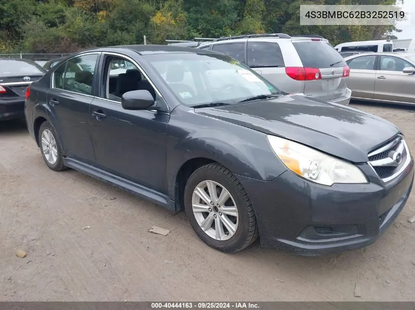 2011 Subaru Legacy 2.5I Premium VIN: 4S3BMBC62B3252519 Lot: 40444163