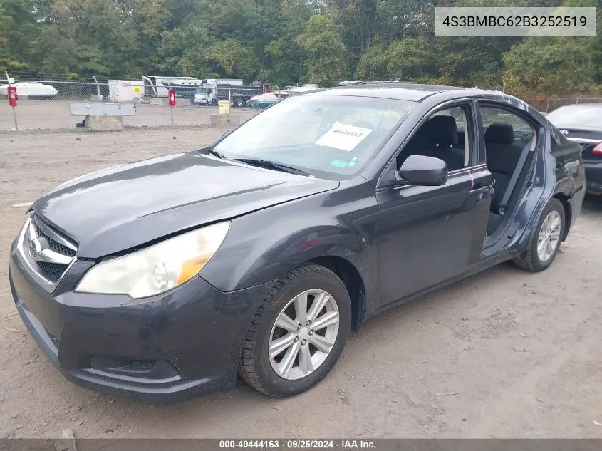 2011 Subaru Legacy 2.5I Premium VIN: 4S3BMBC62B3252519 Lot: 40444163