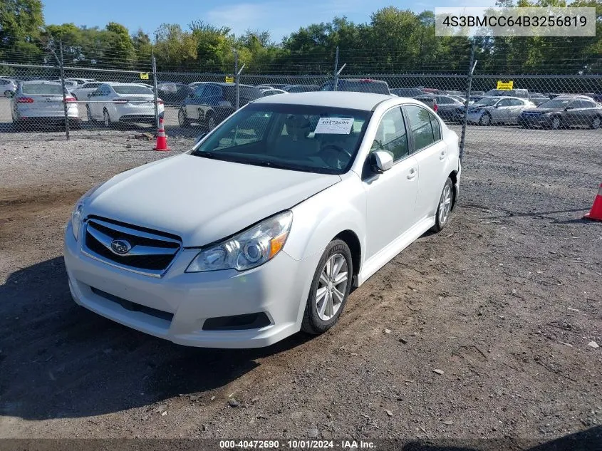 2011 Subaru Legacy 2.5I Premium VIN: 4S3BMCC64B3256819 Lot: 40472690