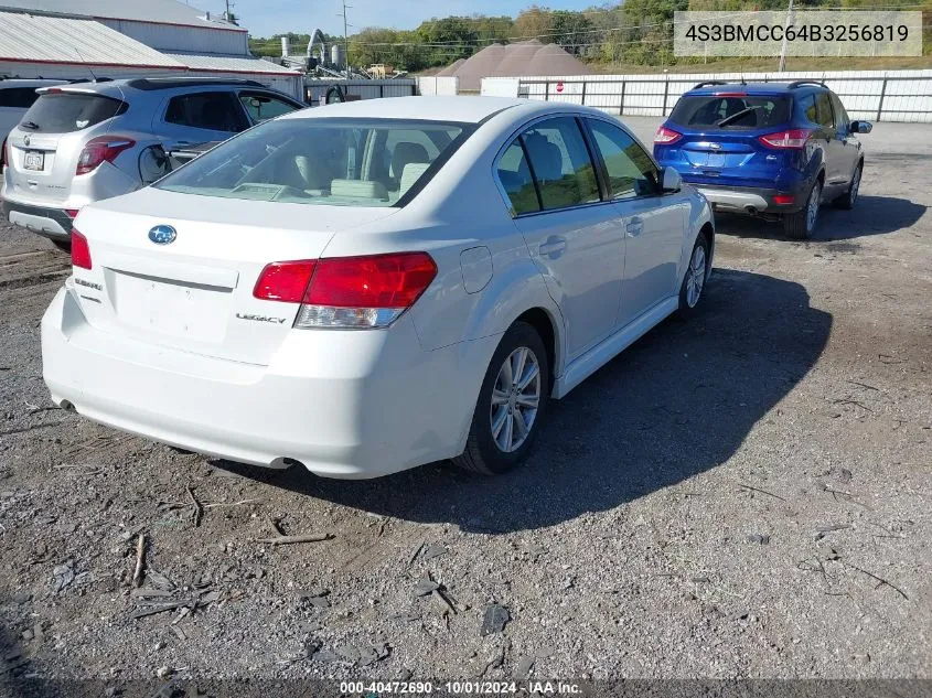 2011 Subaru Legacy 2.5I Premium VIN: 4S3BMCC64B3256819 Lot: 40472690