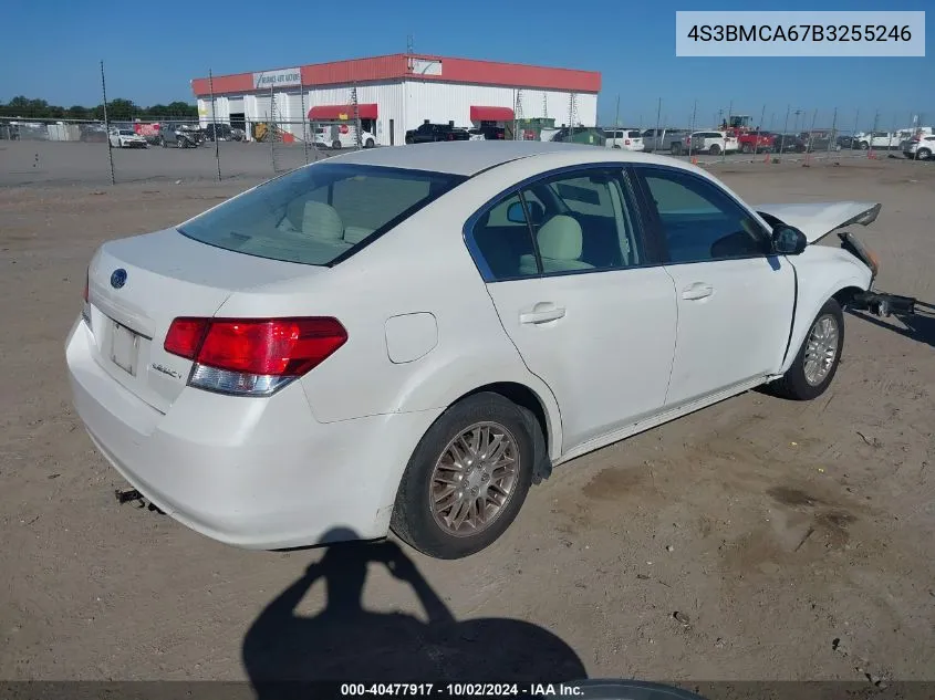 2011 Subaru Legacy 2.5I VIN: 4S3BMCA67B3255246 Lot: 40477917