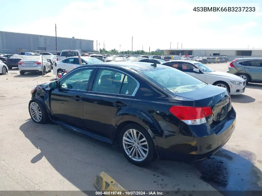 2011 Subaru Legacy 2.5I Limited VIN: 4S3BMBK66B3237233 Lot: 40519749