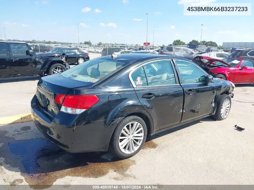 2011 Subaru Legacy 2.5I Limited VIN: 4S3BMBK66B3237233 Lot: 40519749