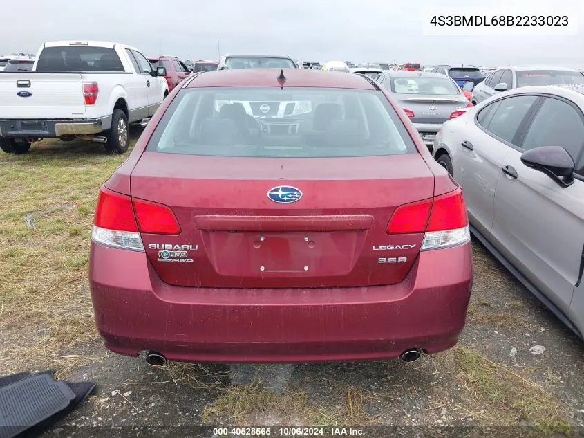 2011 Subaru Legacy 3.6R Limited VIN: 4S3BMDL68B2233023 Lot: 40528565