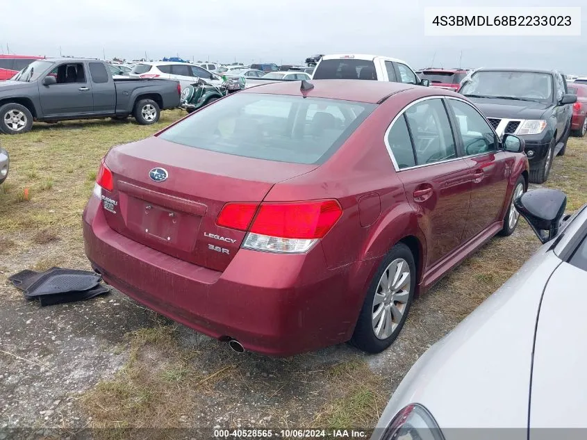 2011 Subaru Legacy 3.6R Limited VIN: 4S3BMDL68B2233023 Lot: 40528565