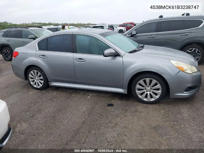 2011 Subaru Legacy 2.5I Limited VIN: 4S3BMCK61B3238747 Lot: 40540987