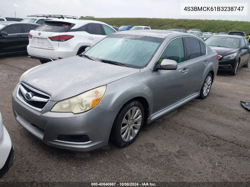 2011 Subaru Legacy 2.5I Limited VIN: 4S3BMCK61B3238747 Lot: 40540987