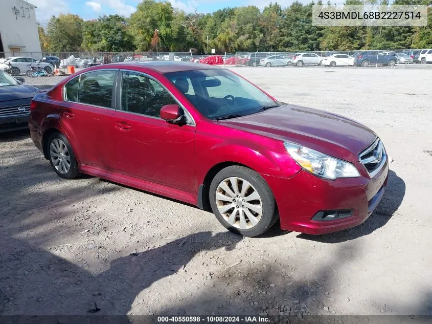 2011 Subaru Legacy 3.6R Limited VIN: 4S3BMDL68B2227514 Lot: 40550598