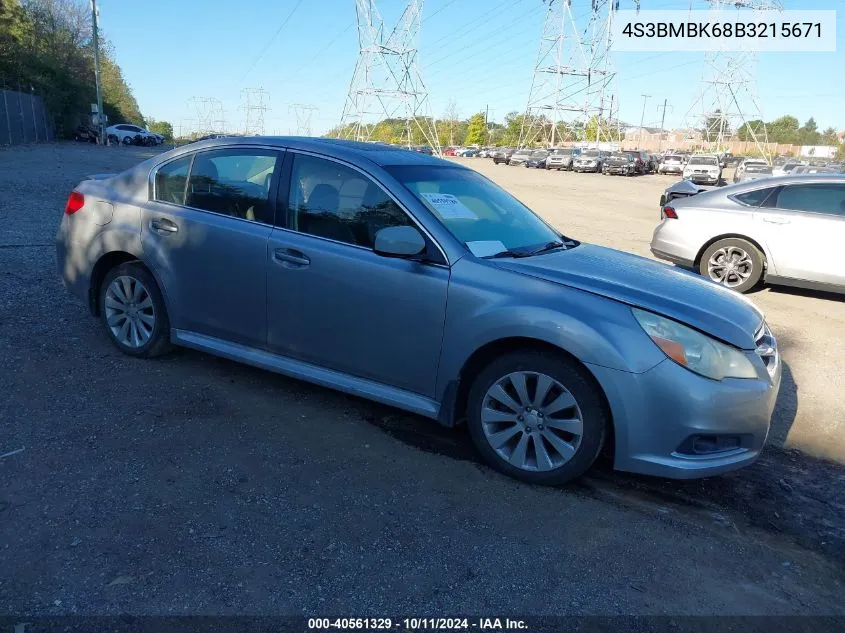 2011 Subaru Legacy 2.5I Limited VIN: 4S3BMBK68B3215671 Lot: 40561329