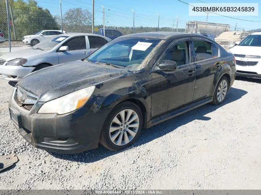 2011 Subaru Legacy 2.5I Limited VIN: 4S3BMBK65B3245839 Lot: 40568445